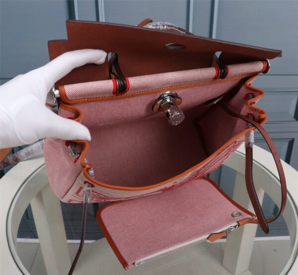 Hermes Brown Red Horse Inside Cloth Bag - Brown - Image 2