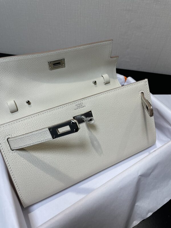 Hermes Kelly Crossbody Bag - White - Image 4