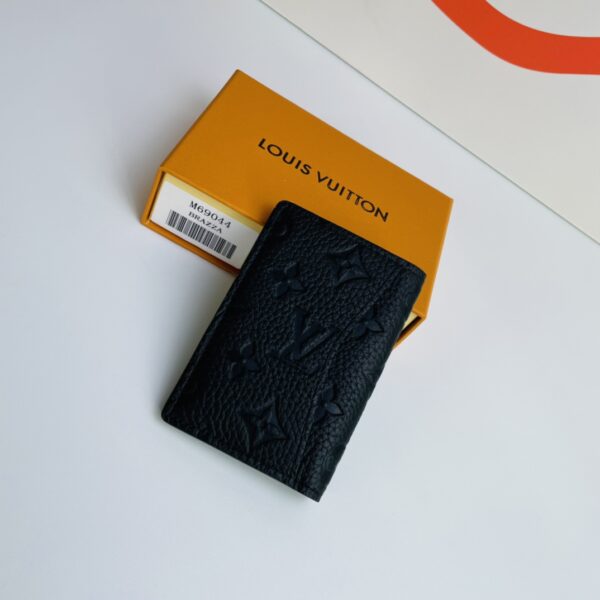 Louis Vuitton Taurillon Leather Small Pocket Wallet - Black - Image 5