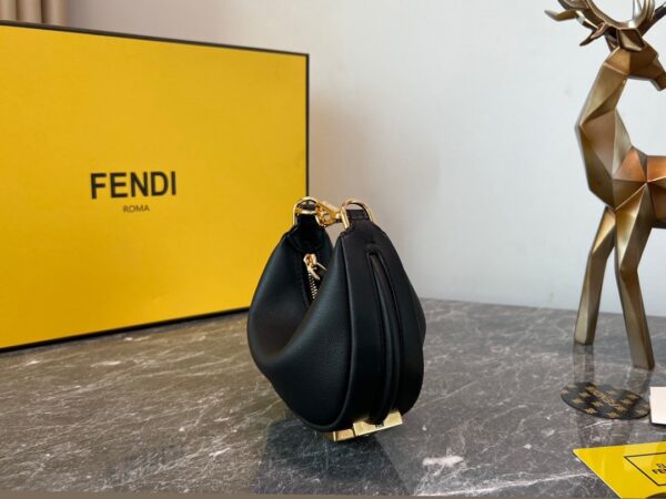 Fendi Praphy Underarm Mini Bag - Black - Image 4