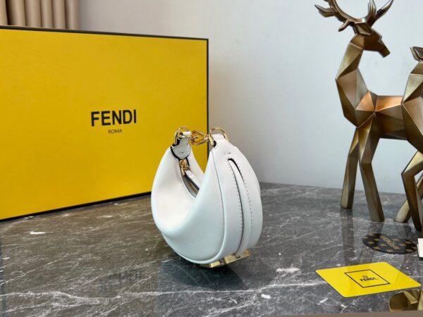 Fendi Praphy Underarm Mini Bag - White - Image 6