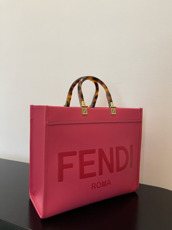 Fendi Sunshine Small Tote Bag - Red - Image 5