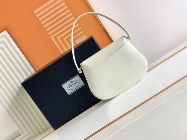 Prada Small Armpit Bag - Flip White - Image 5