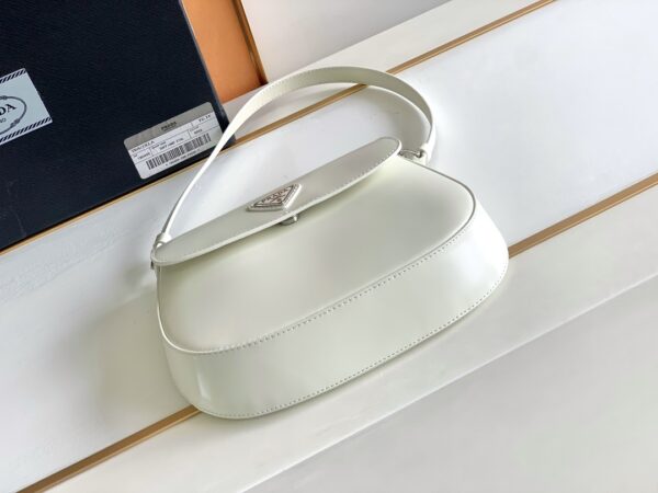 Prada Small Armpit Bag - Flip White - Image 3