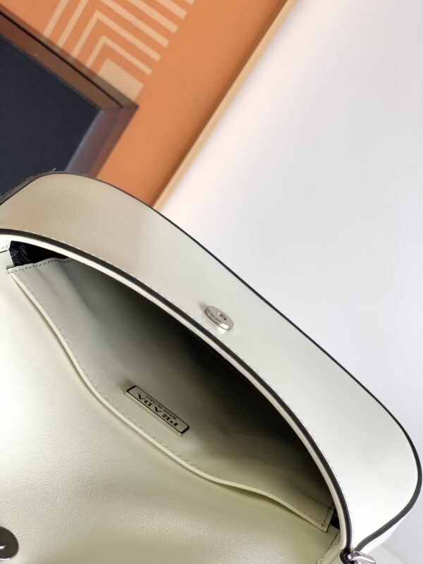 Prada Small Armpit Bag - Flip white + Black - Image 2