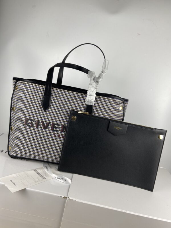 Givenchy G Family Bond Houndstooth Tote Bag - Black - Image 3